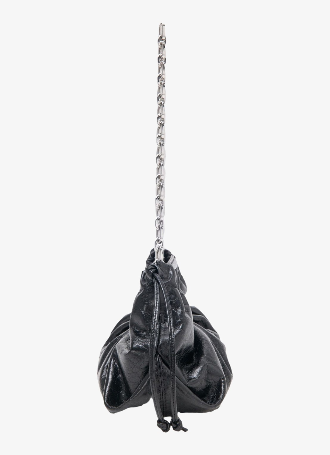 Maje Milpli handtas van leer met afneembare schouderriem - detail 3 jeans