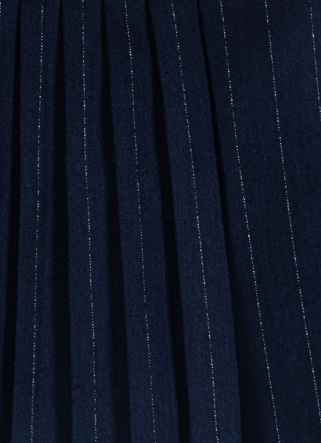 Maje Mini broekrok in wolblend met krijtstreep - detail 6 donkerblauw