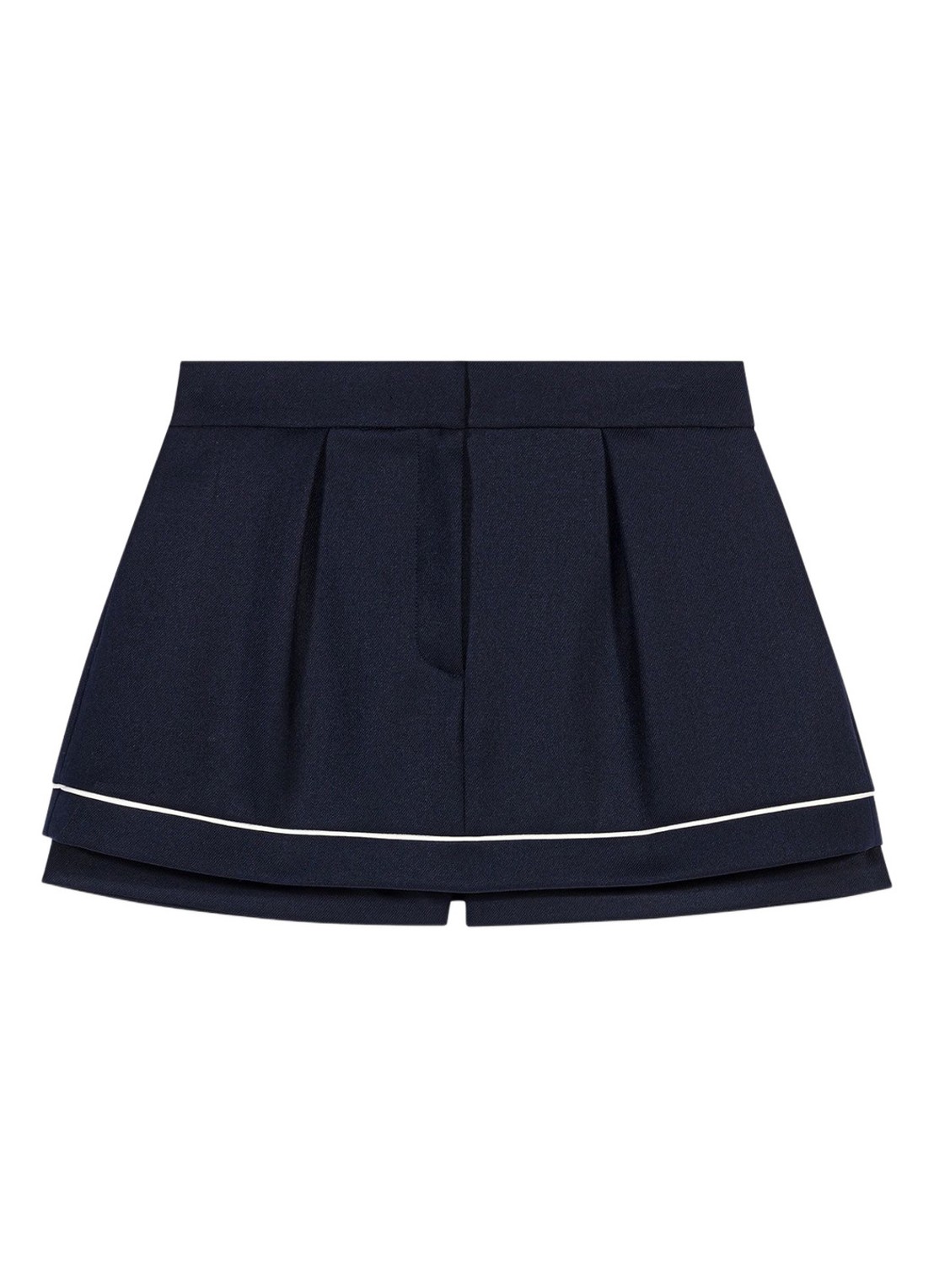 Maje Mini broekrok met steekzakken - voorkant donkerblauw