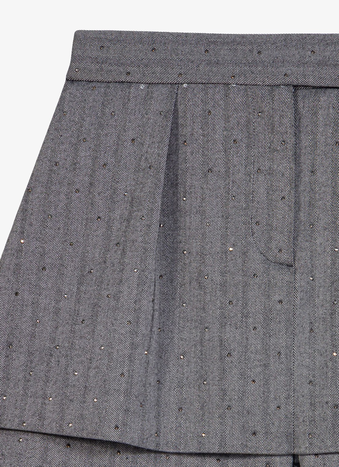 Maje Mini broekrok met strass - detail 5 grijs