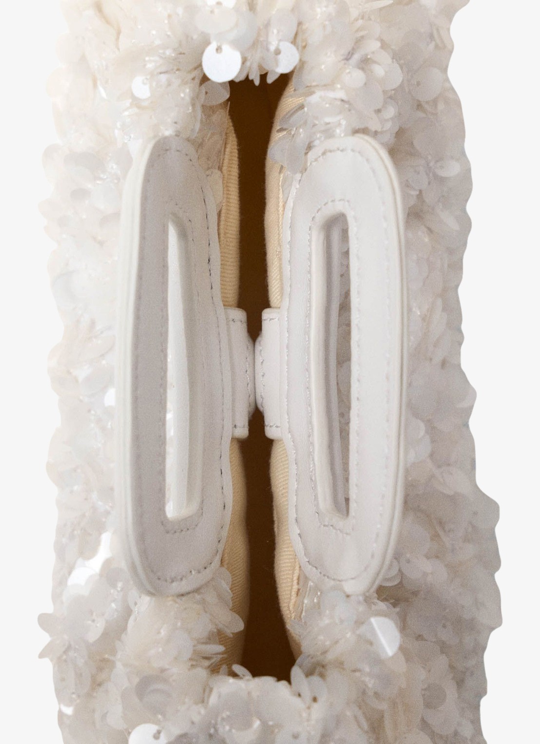 Maje Mini clutch met pailletten  - detail 4 wit