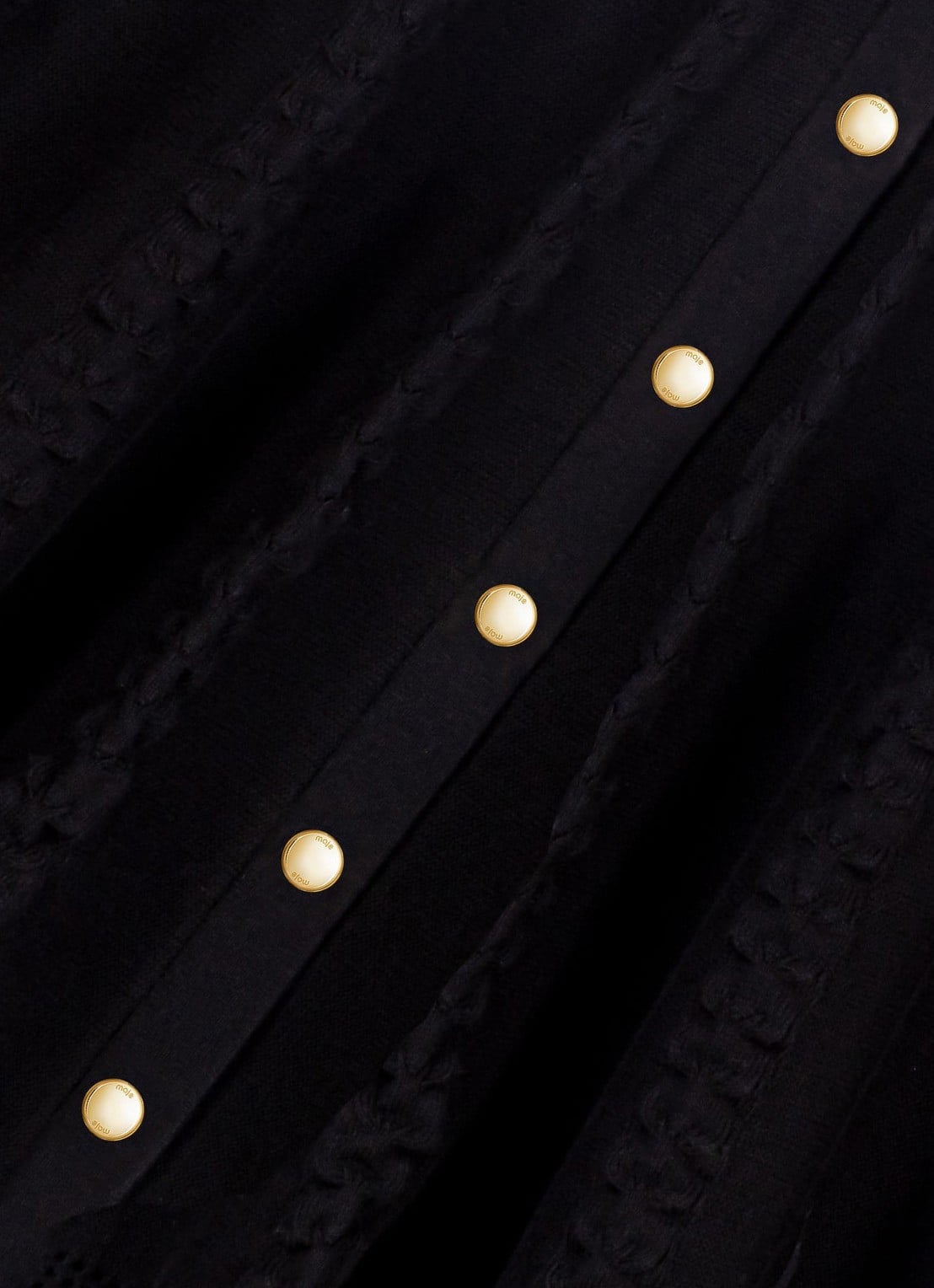 Maje Mini jurk in wolblend - detail zwart