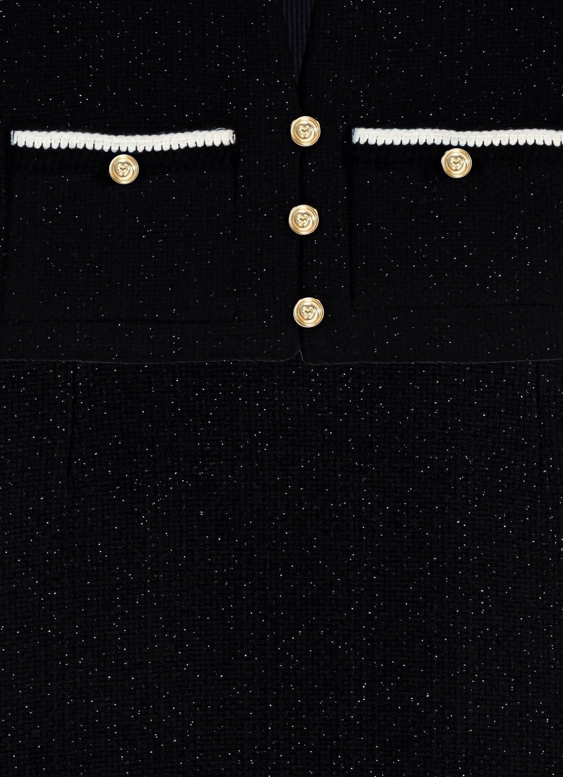 Maje Mini jurk met lurex - detail 8 zwart