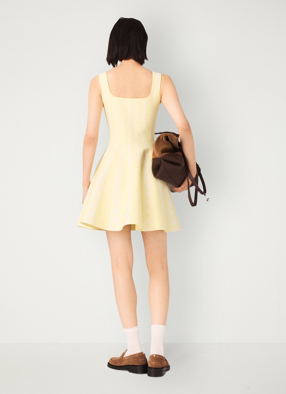 Maje Mini jurk met print - achterkant 5 geel