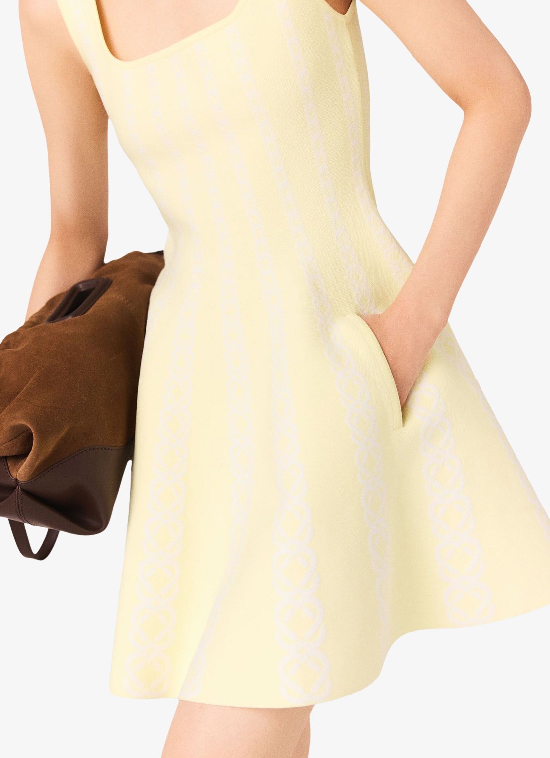 Maje Mini jurk met print - detail 4 geel