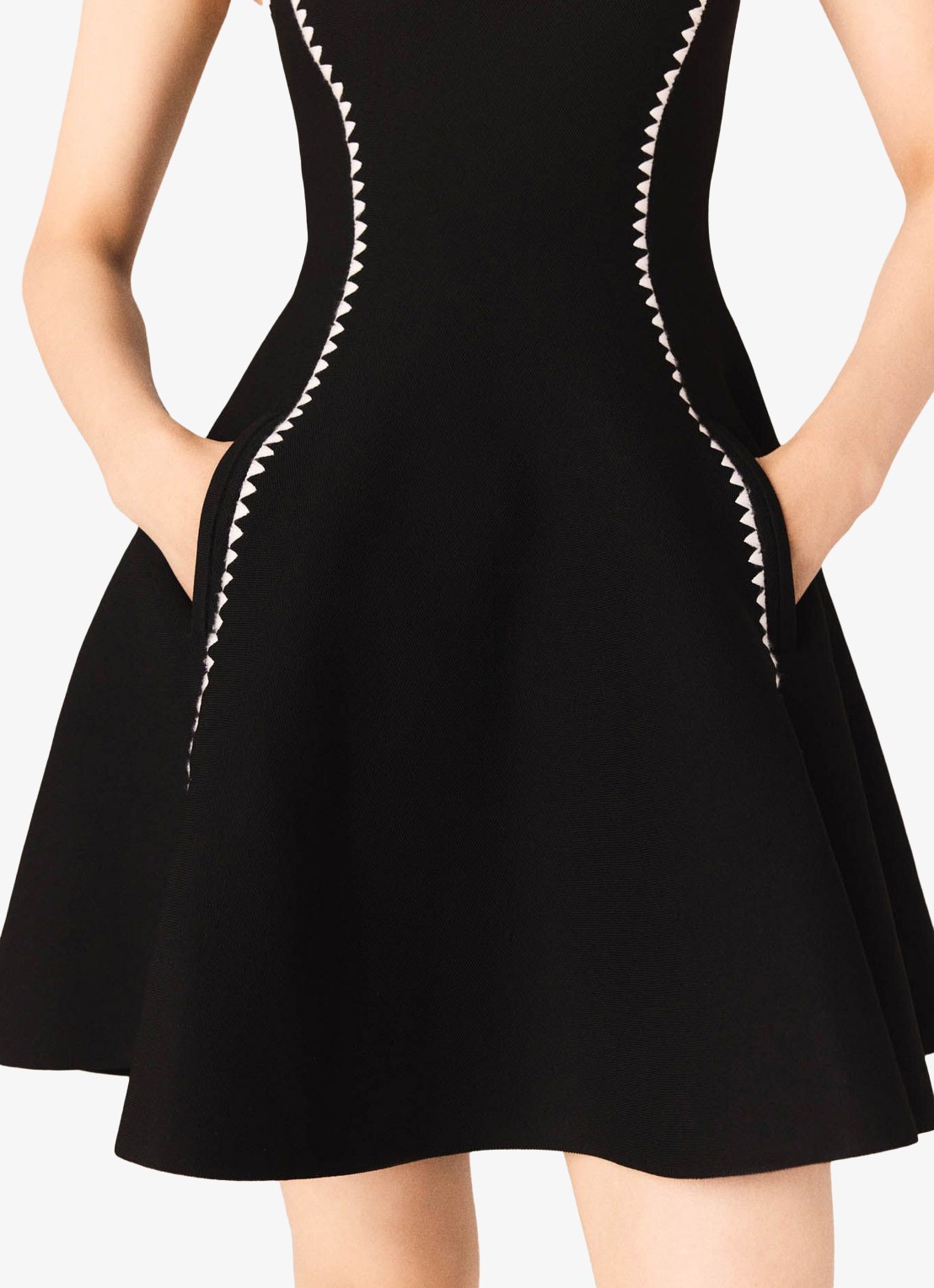 Maje Mini jurk met steekzakken - detail 3 zwart