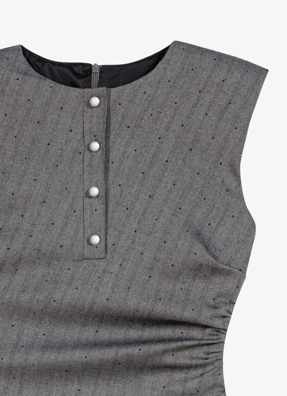 Maje Mini jurk met strass - detail 2 grijs