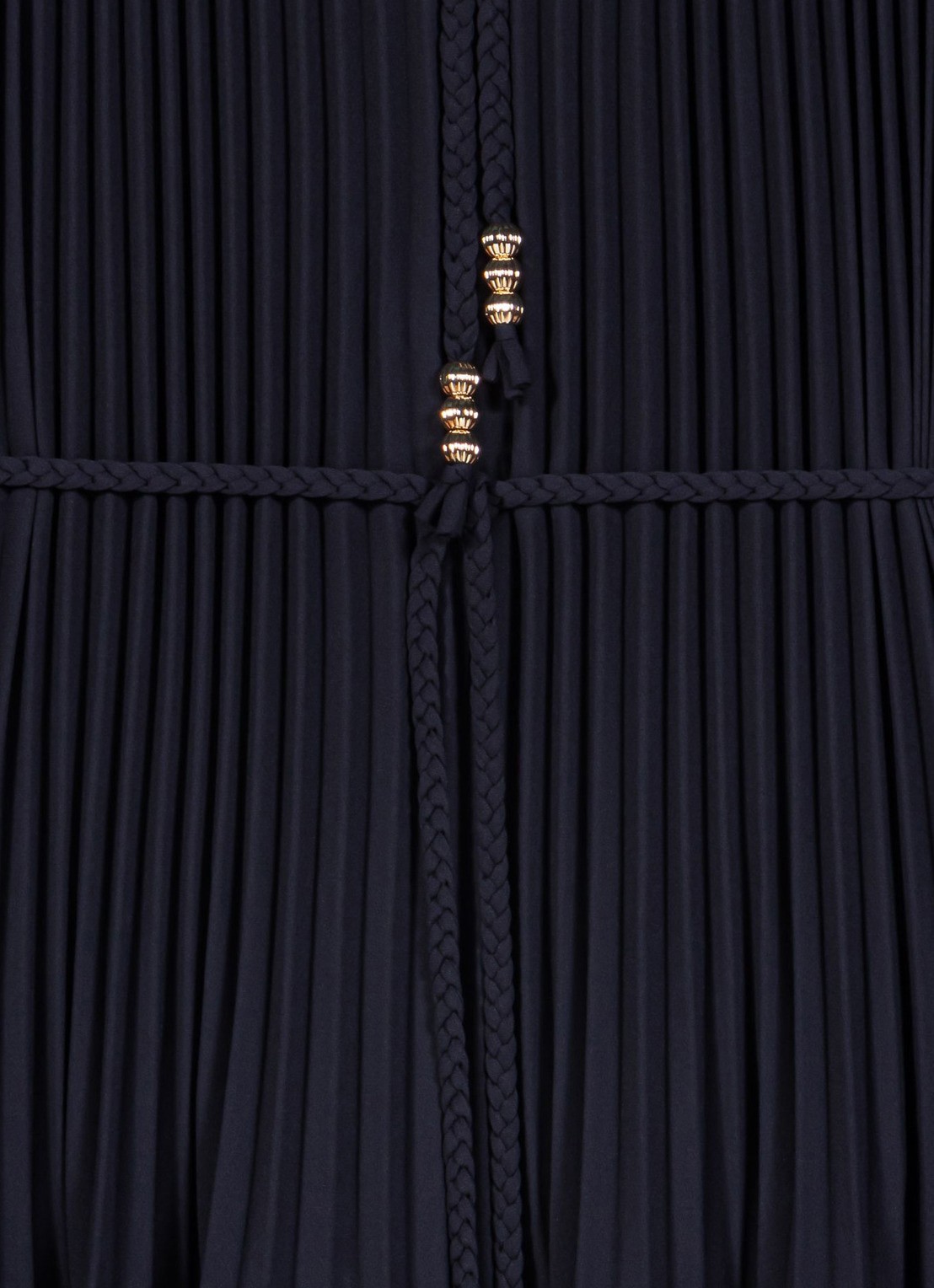 Maje Mini jurk met strikceintuur - detail 2 donkerblauw