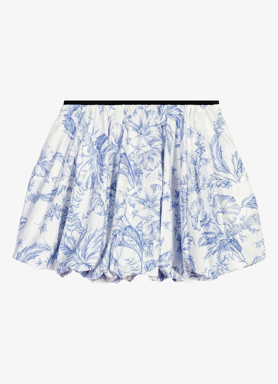 Maje Mini rok met plooien en print - voorkant 7 blauw