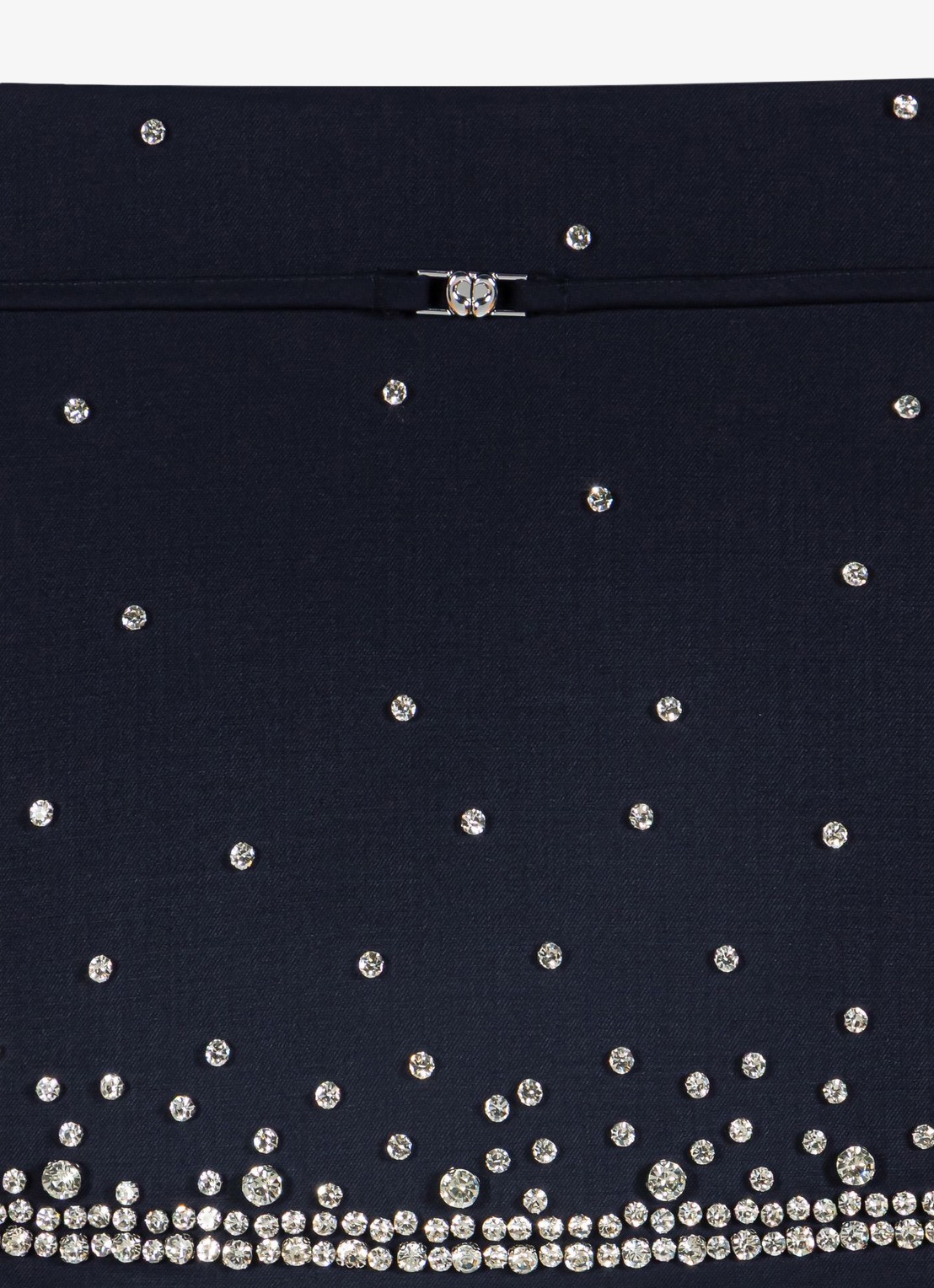 Maje Mini skort in wolblend met srass - detail 2 donkerblauw
