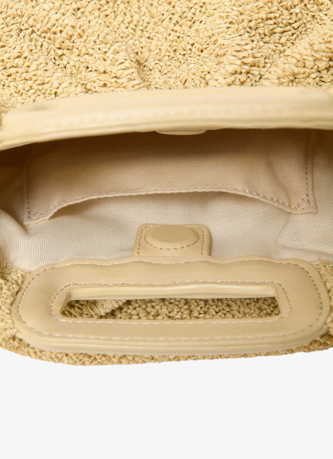 Maje Mipli handtas met structuur en afneembare schouderriem - detail 2 beige