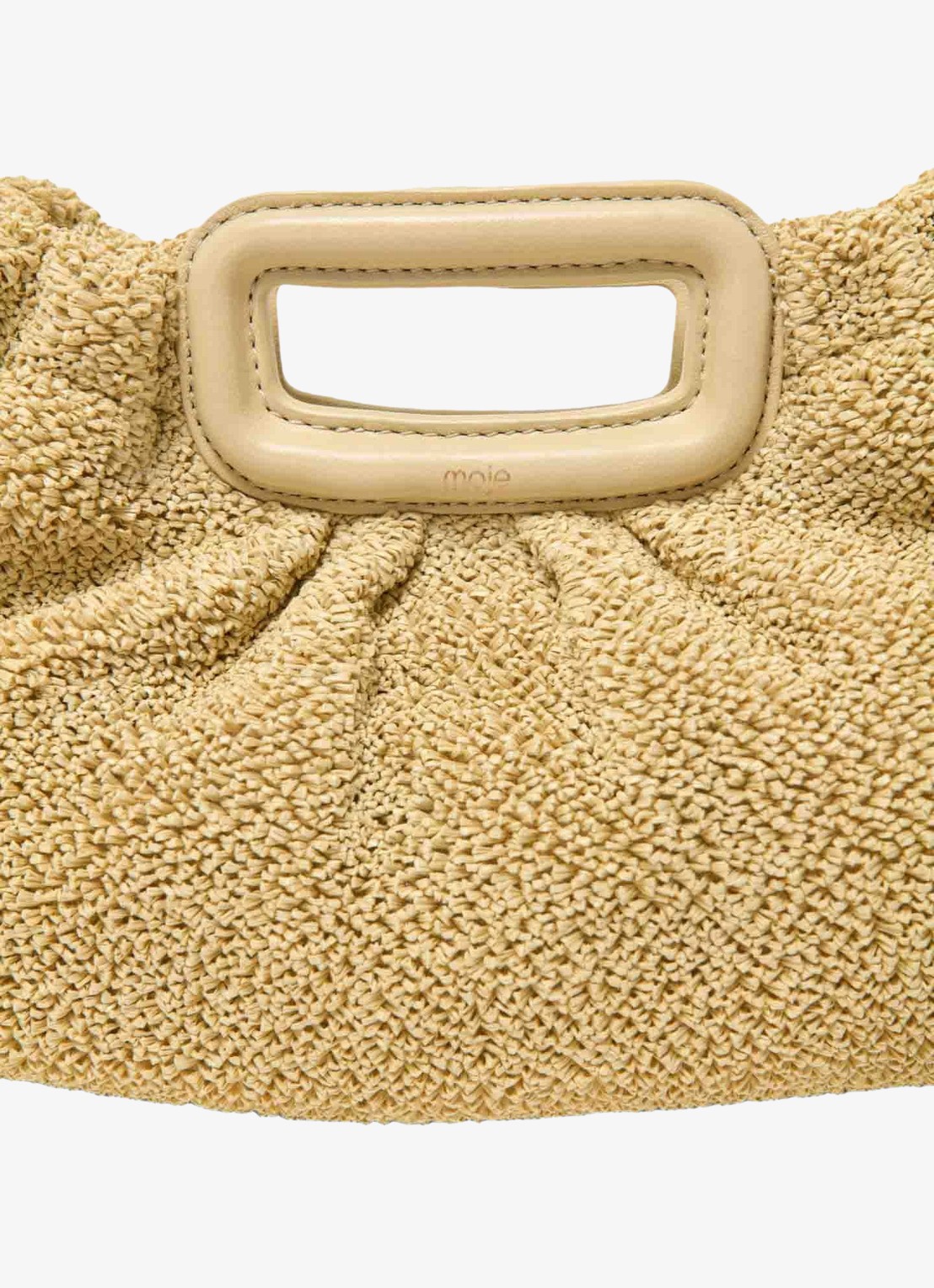 Maje Mipli handtas met structuur en afneembare schouderriem - detail 3 beige
