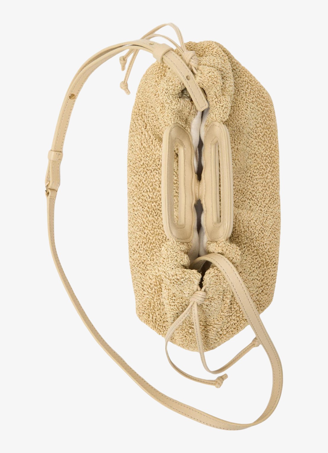 Maje Mipli handtas met structuur en afneembare schouderriem - detail 5 beige