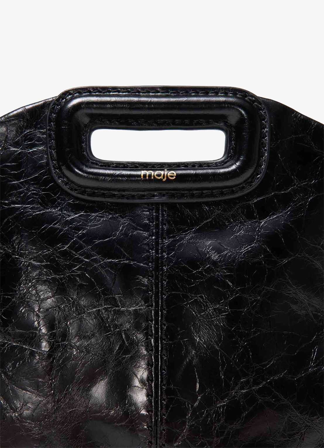 Maje Miss M Mini City schoudertas met verstelbare schouderriem - detail 3 jeans