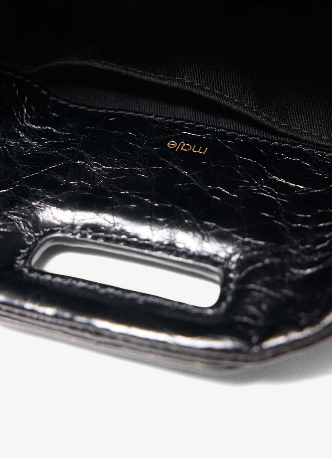Maje Miss M Mini City schoudertas met verstelbare schouderriem - detail 5 jeans