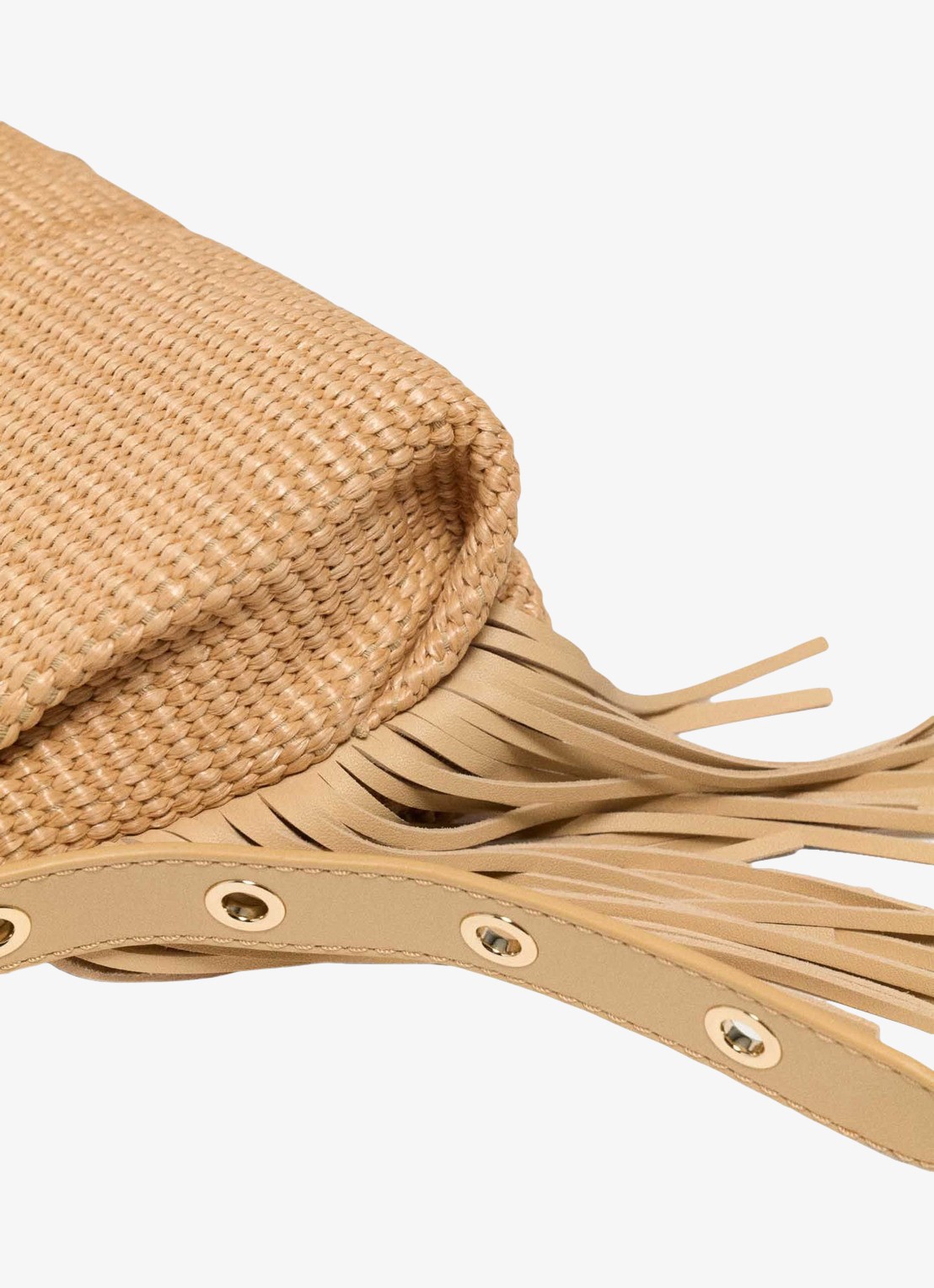 Maje Miss M Mini Raf City crossbodytas met gevlochten detail - detail 3 beige
