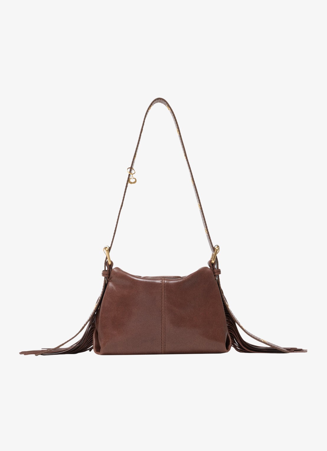 Maje Miss M Mini Vintage City schoudertas van leer - achterkant 6 bruin