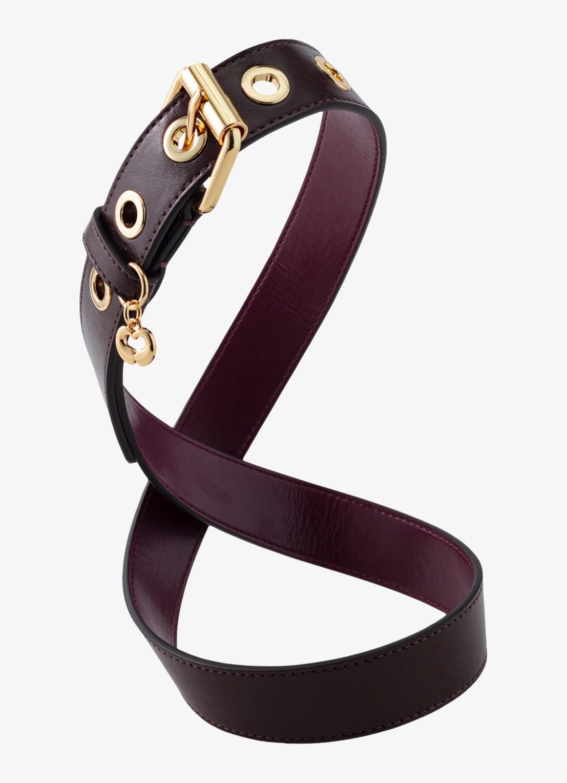 Maje Miss M riem van leer - detail donkerbruin