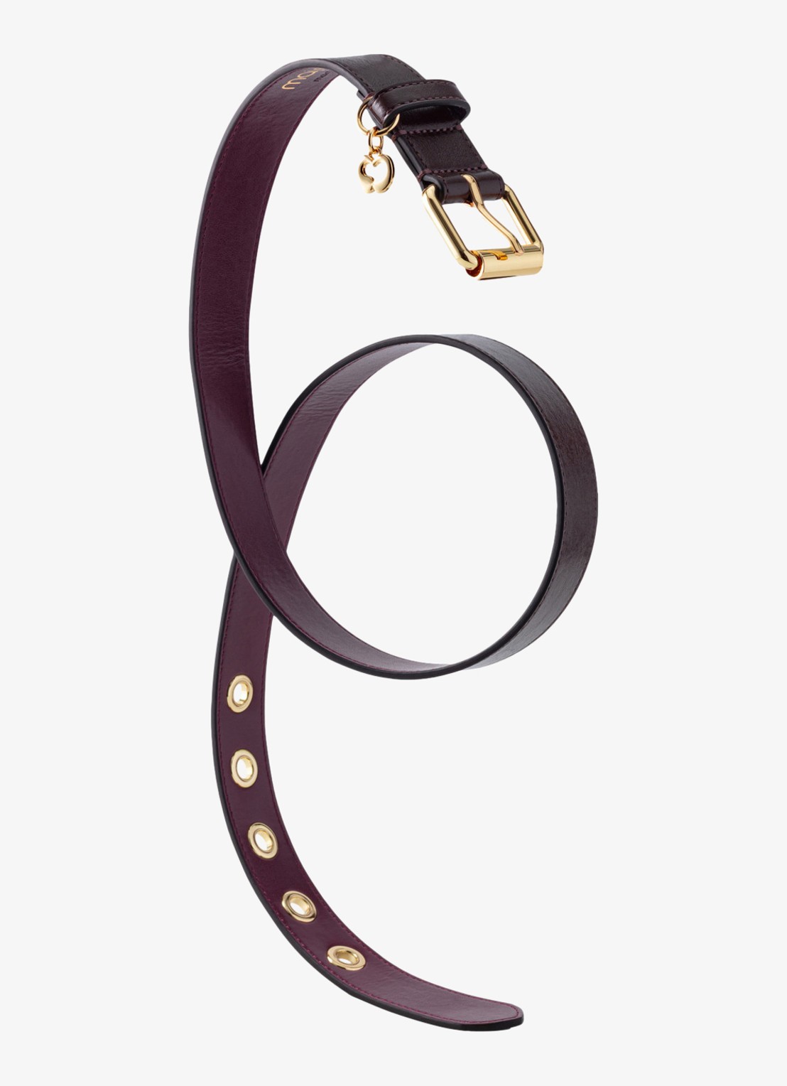 Maje Miss M riem van leer - detail 3 donkerbruin