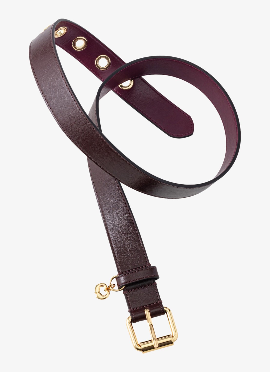 Maje Miss M riem van leer - detail 4 donkerbruin