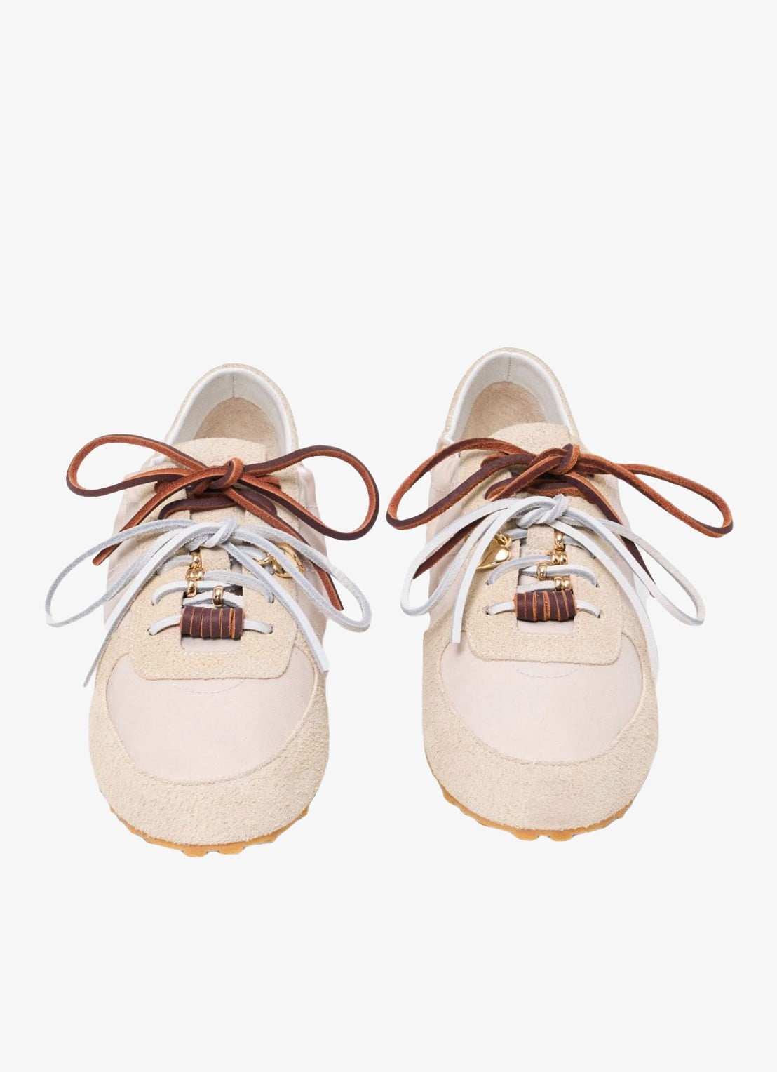 Maje Nylon sneakers met meerdere veters - detail 4 wit