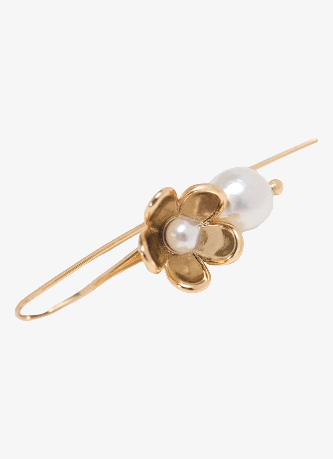 Maje Oorhangers met glaskralen - detail goud