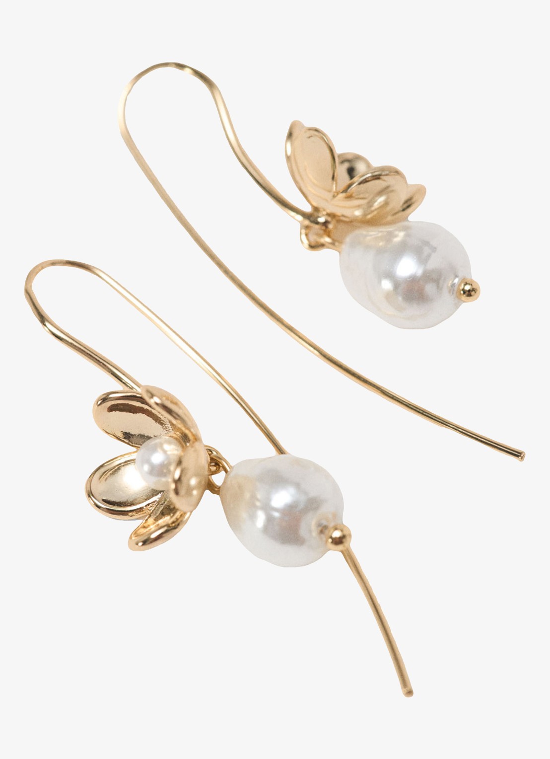 Maje Oorhangers met glaskralen - voorkant 8 goud