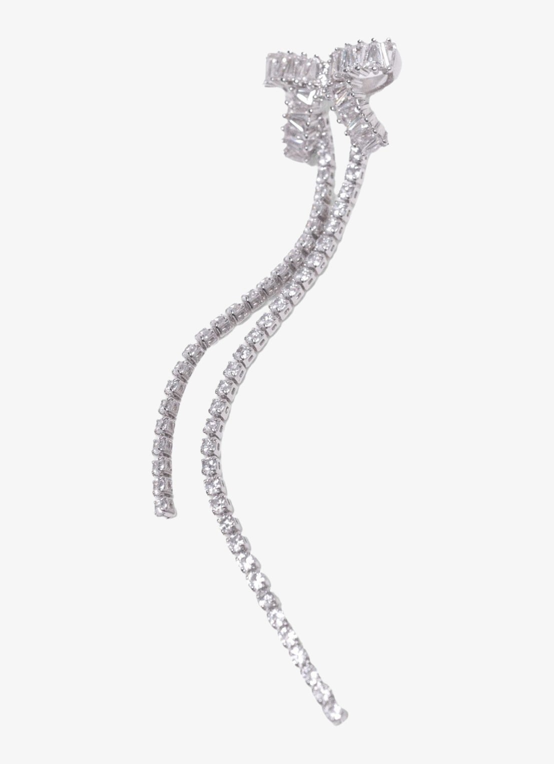 Maje Oorhangers met zirkonia - detail zilver