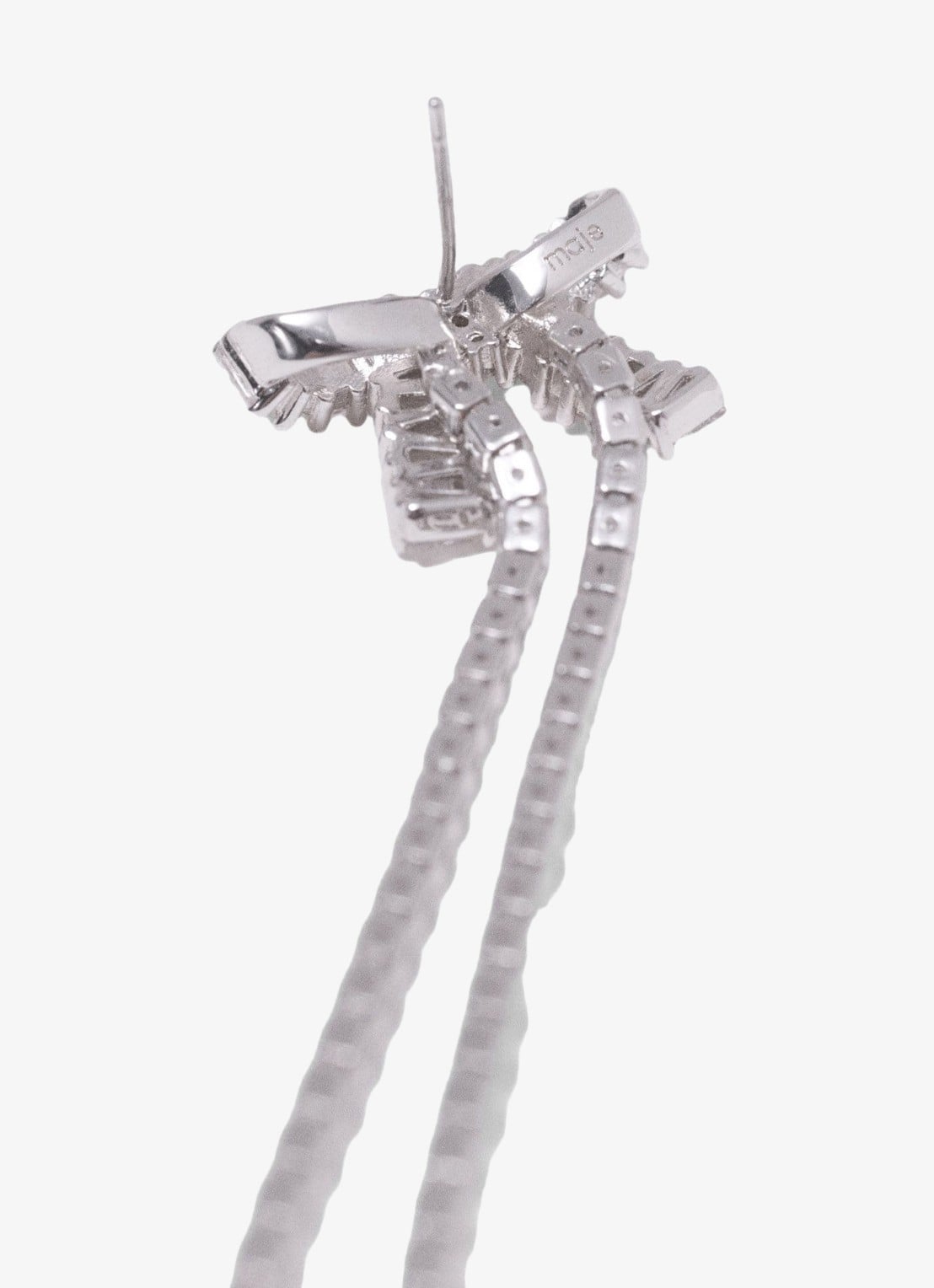 Maje Oorhangers met zirkonia - detail 3 zilver
