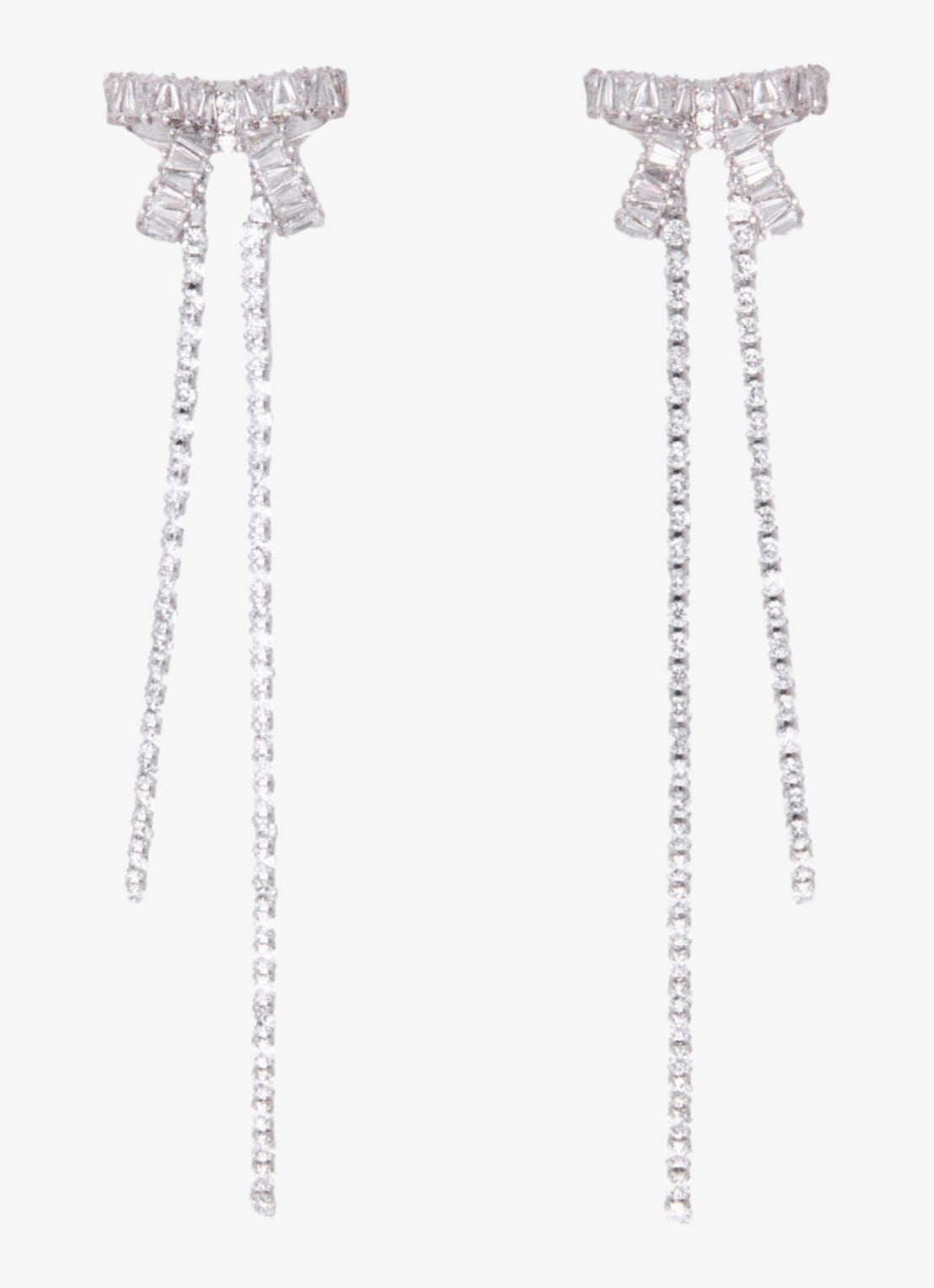 Maje Oorhangers met zirkonia - voorkant 5 zilver