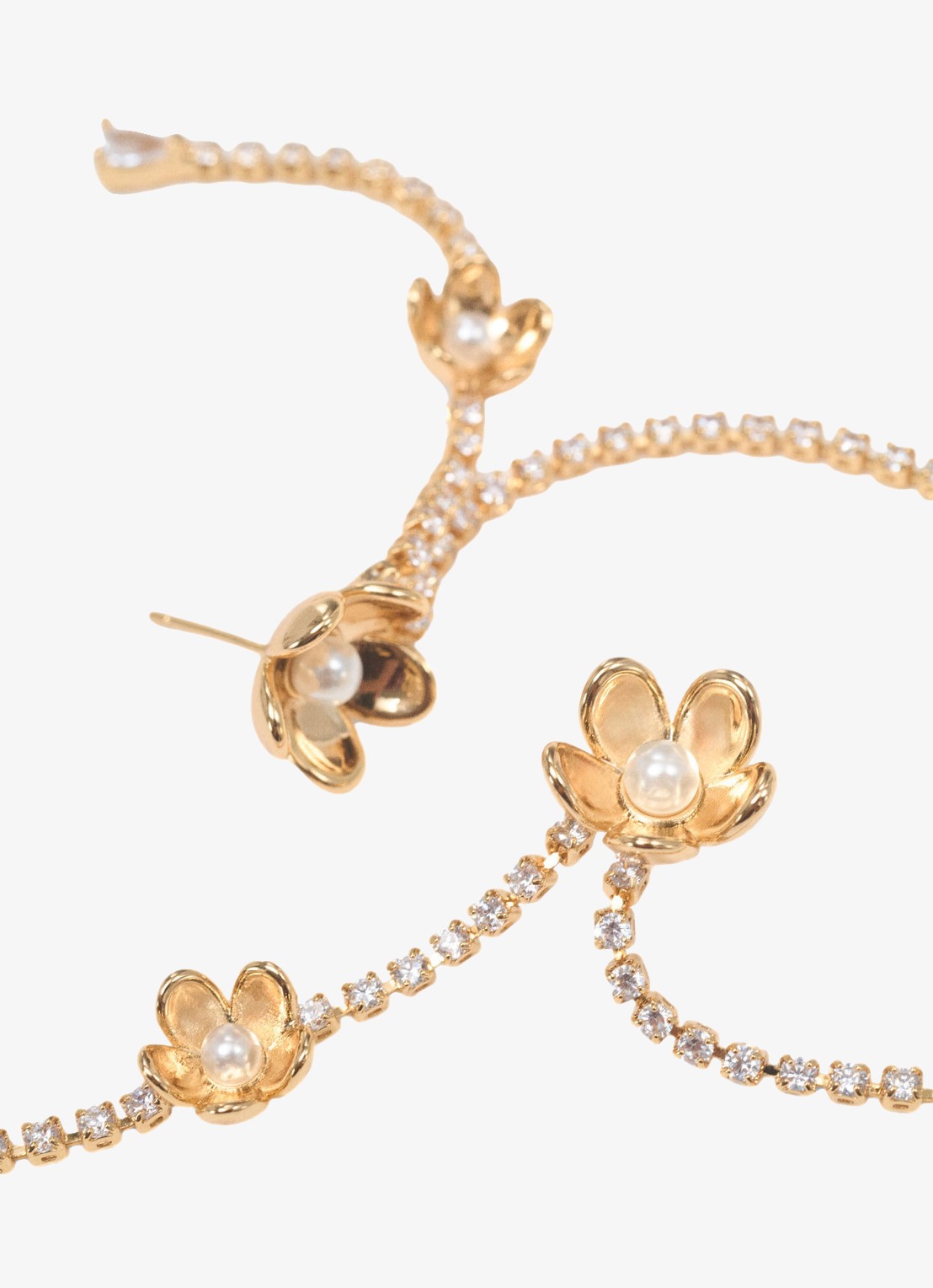 Maje Oorsteker met strass - achterkant 8 goud