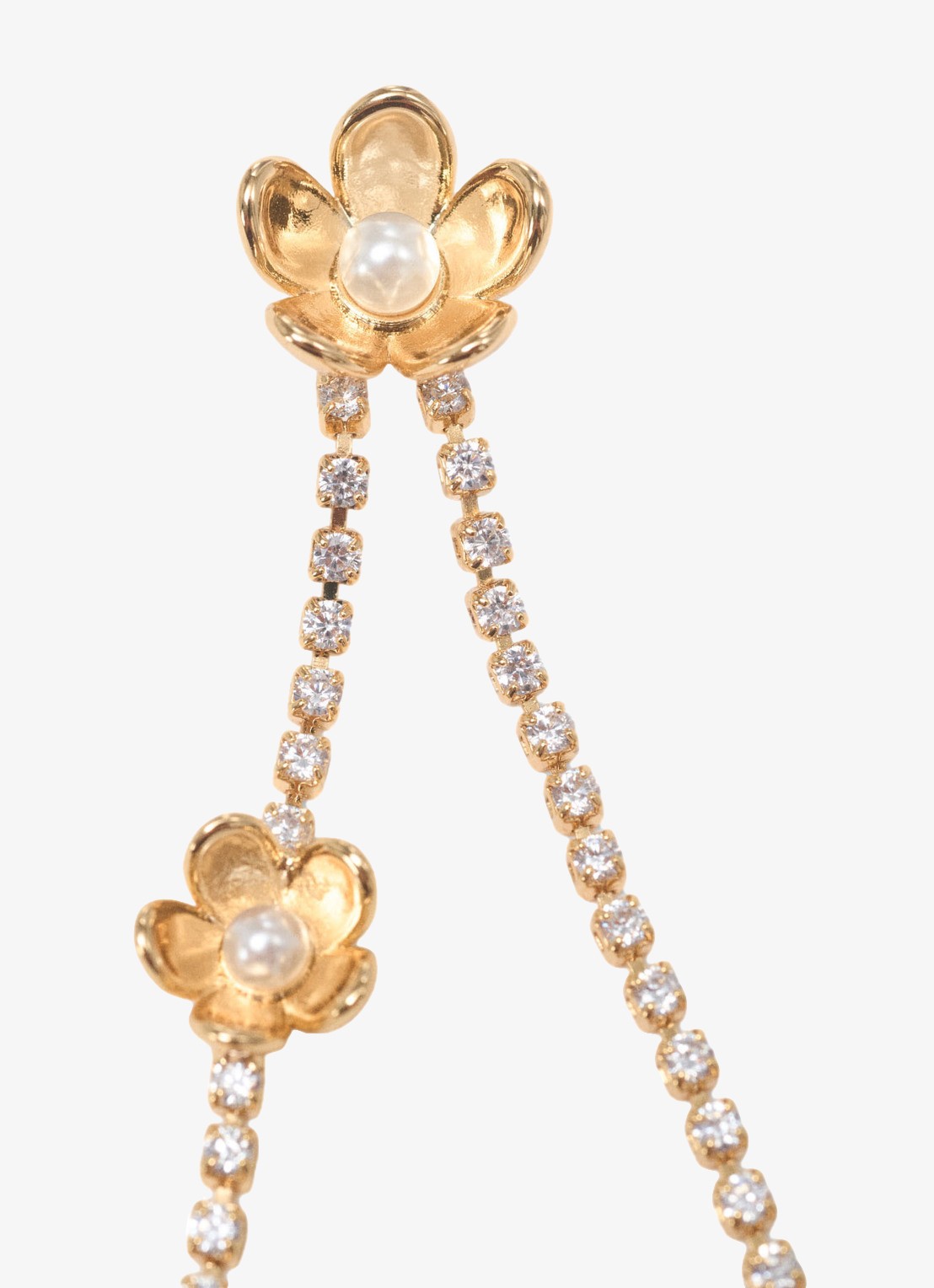 Maje Oorsteker met strass - detail goud