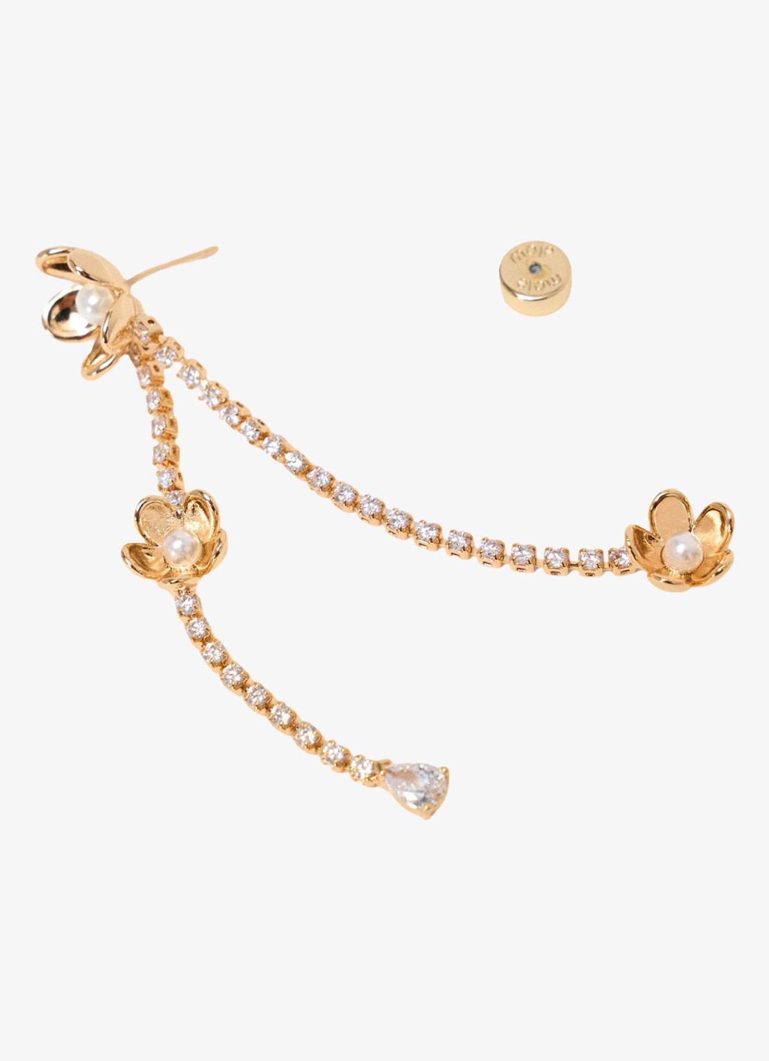 Maje Oorsteker met strass - detail 5 goud
