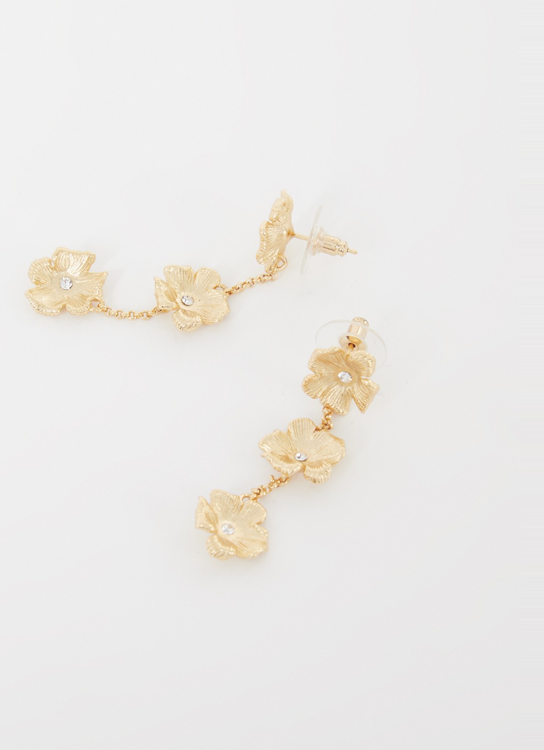 Maje Oorstekers met glassteen - detail goud