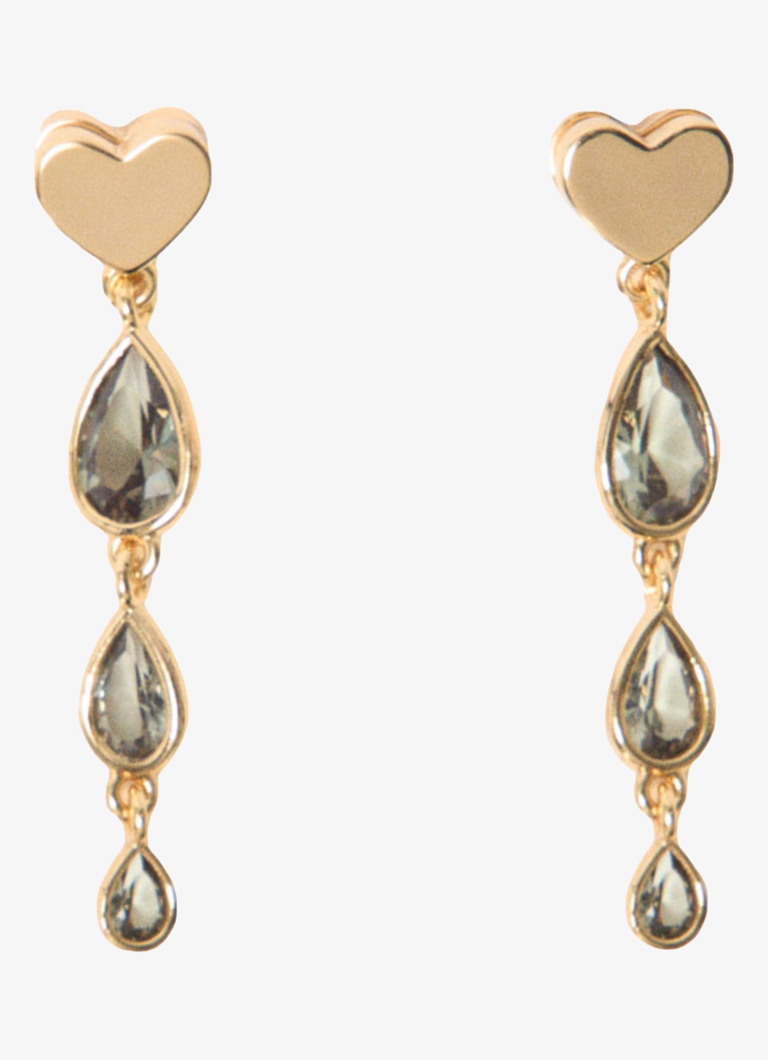 Maje Oorstekers met zirkonia - detail 7 goud