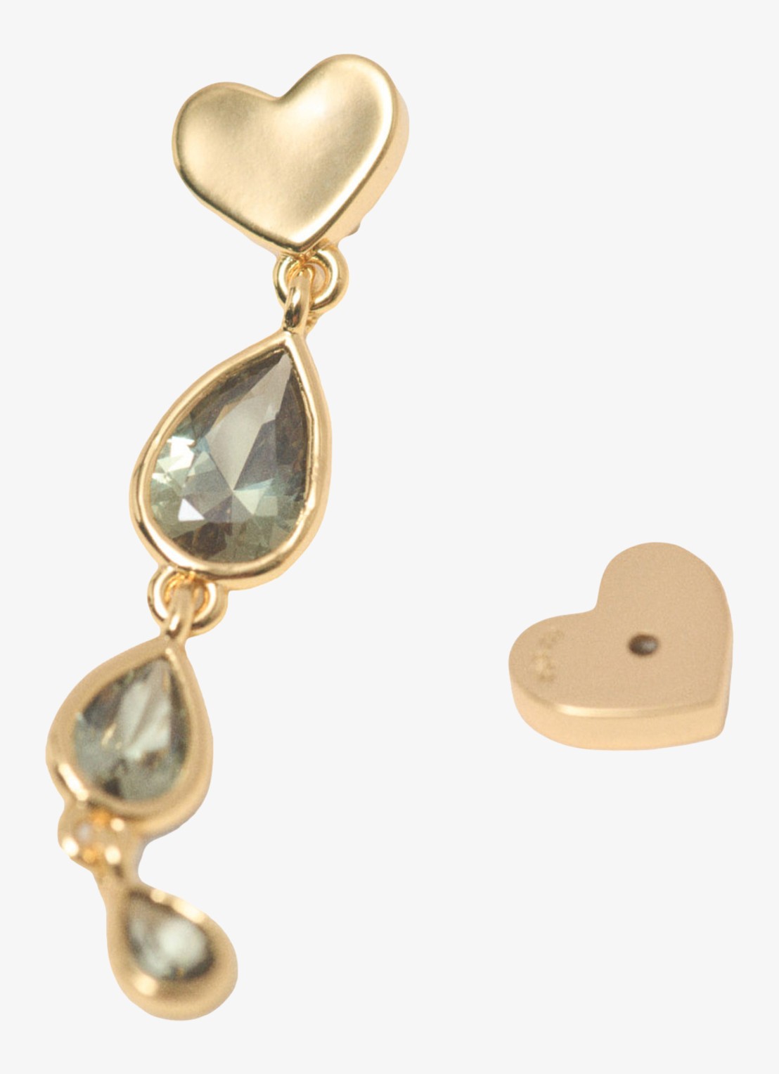 Maje Oorstekers met zirkonia - detail 8 goud