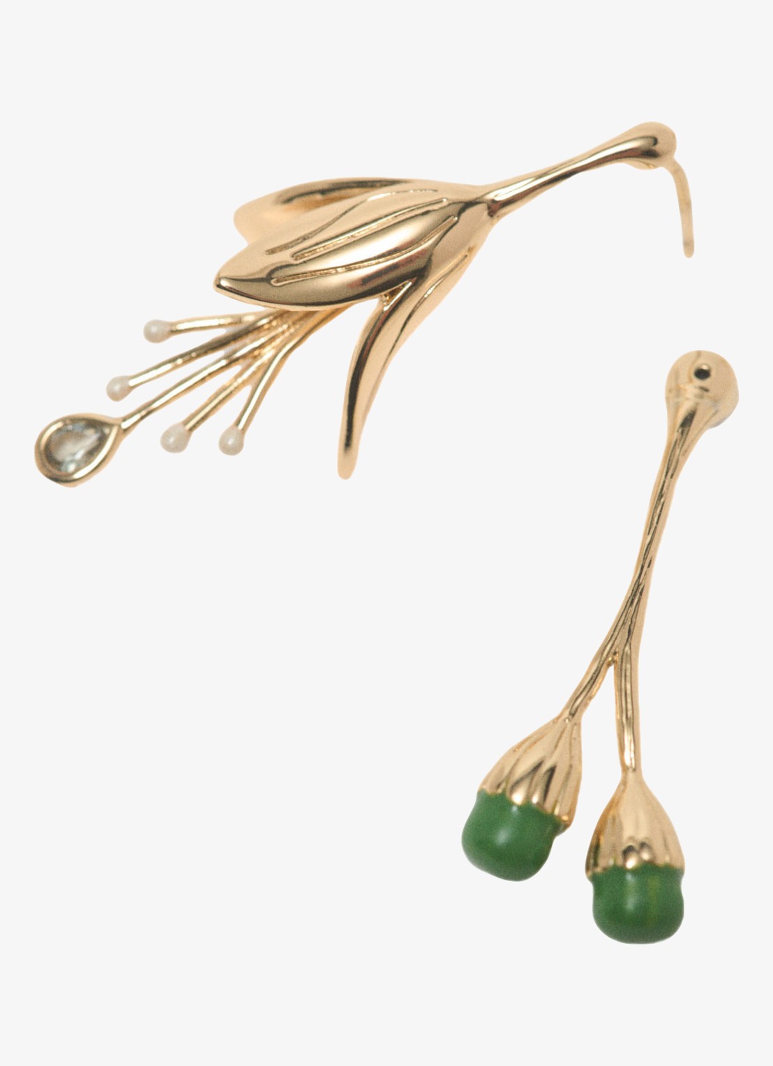 Maje Oorstekers met zirkonia - detail 2 goud