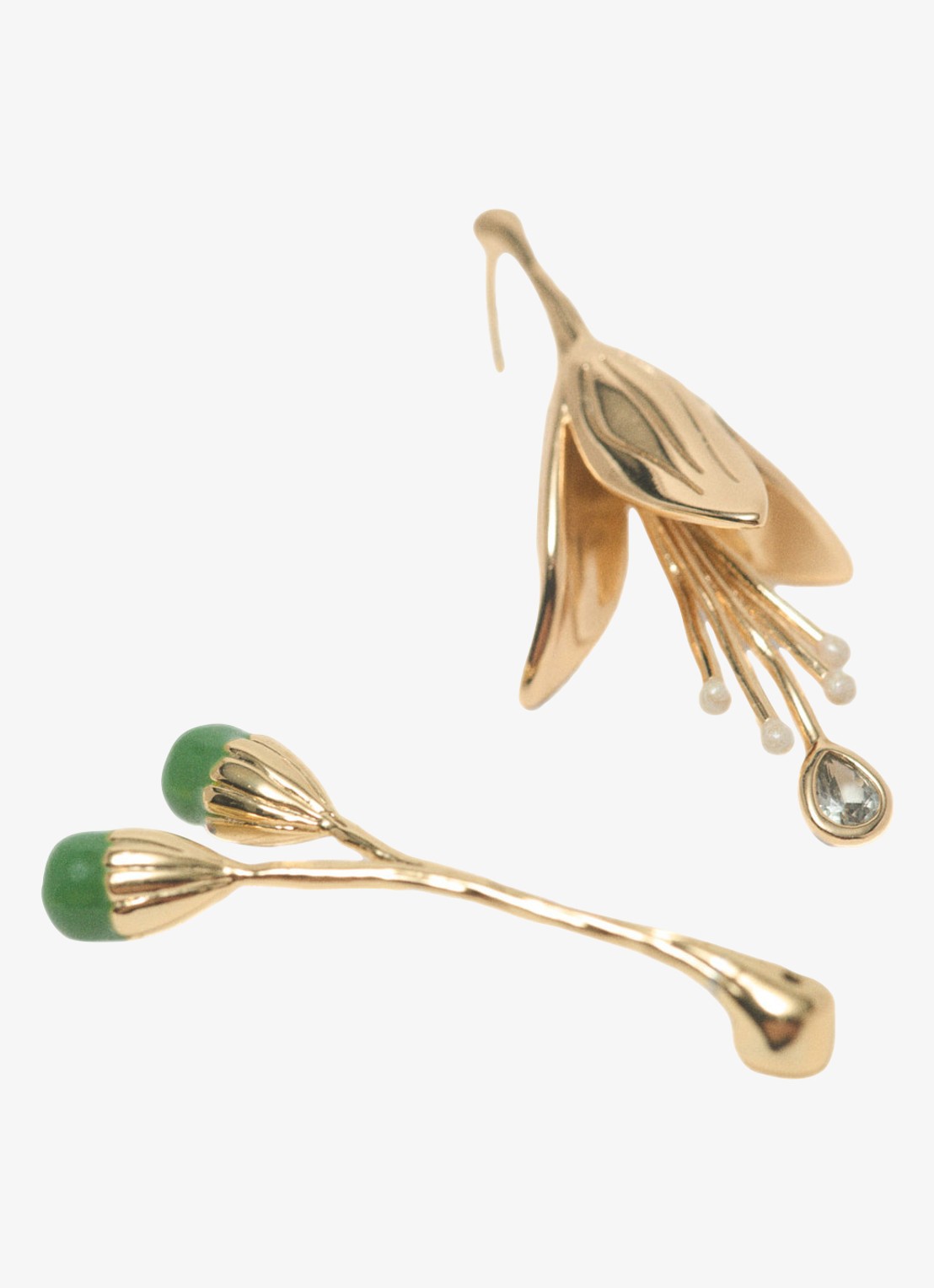 Maje Oorstekers met zirkonia - detail 4 goud