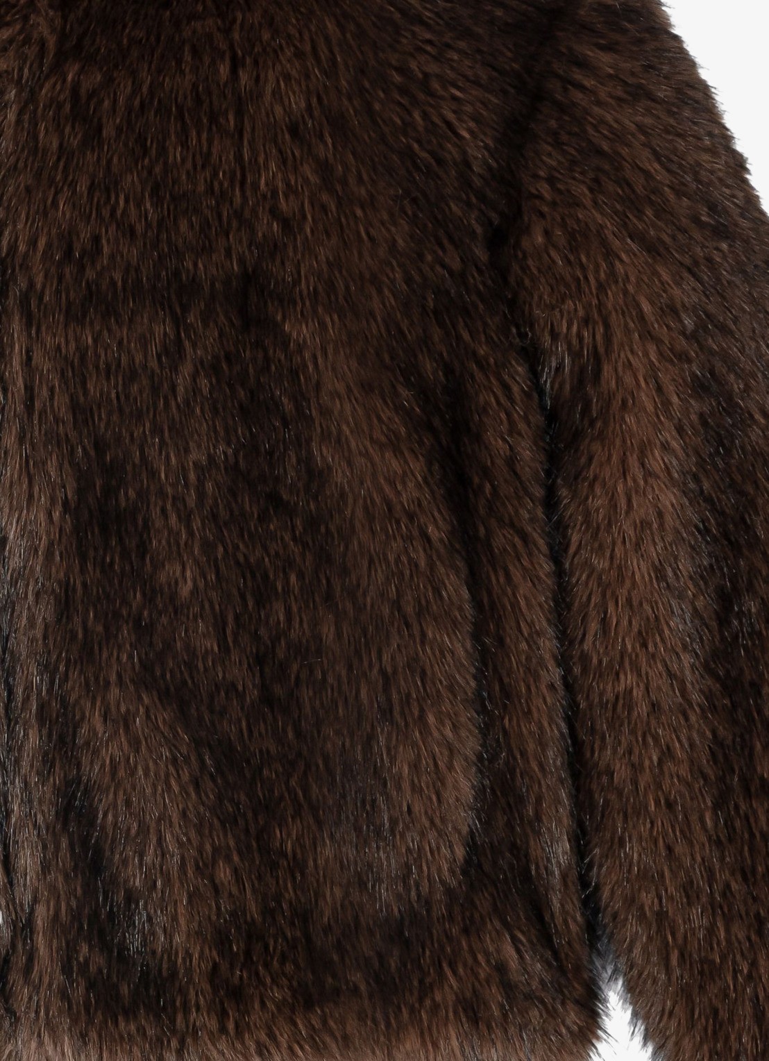 Maje Oversized jack van imitatiebont - detail 7 bruin