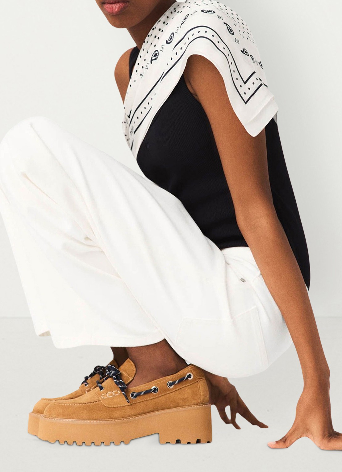 Maje Pallon high waist balloon fit jeans met steekzakken - detail 5 wit
