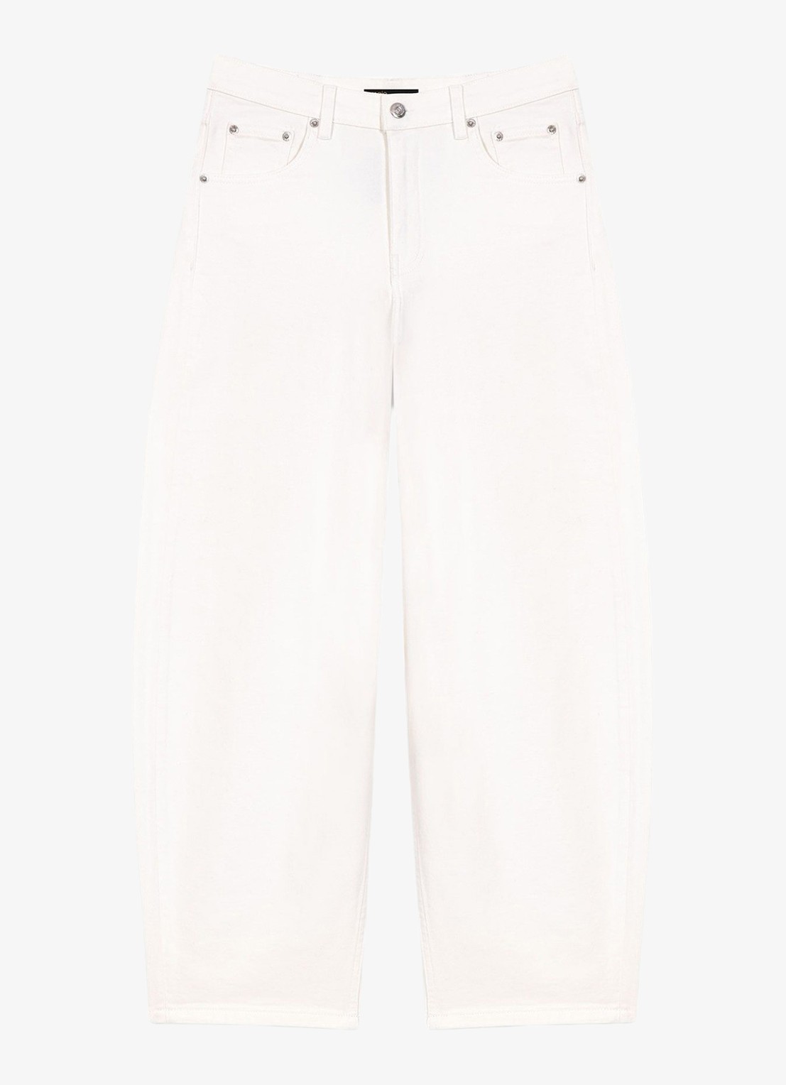 Maje Pallon high waist balloon fit jeans met steekzakken - voorkant 2 wit