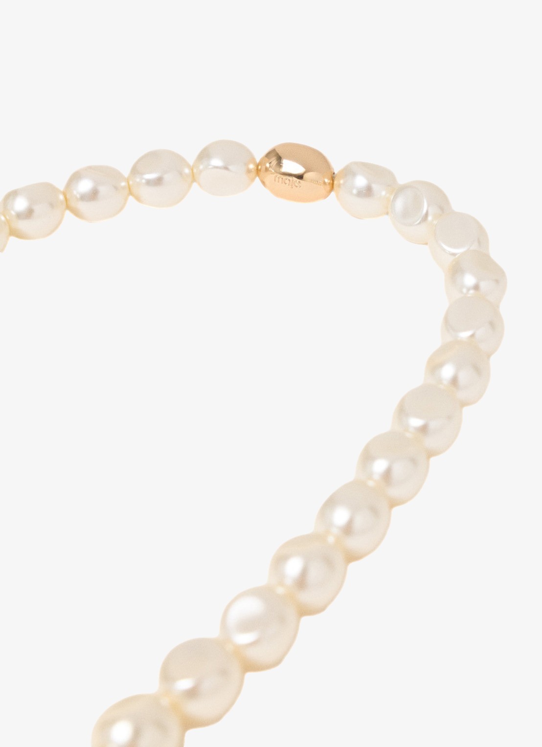 Maje Parel choker ketting - detail 8 goud