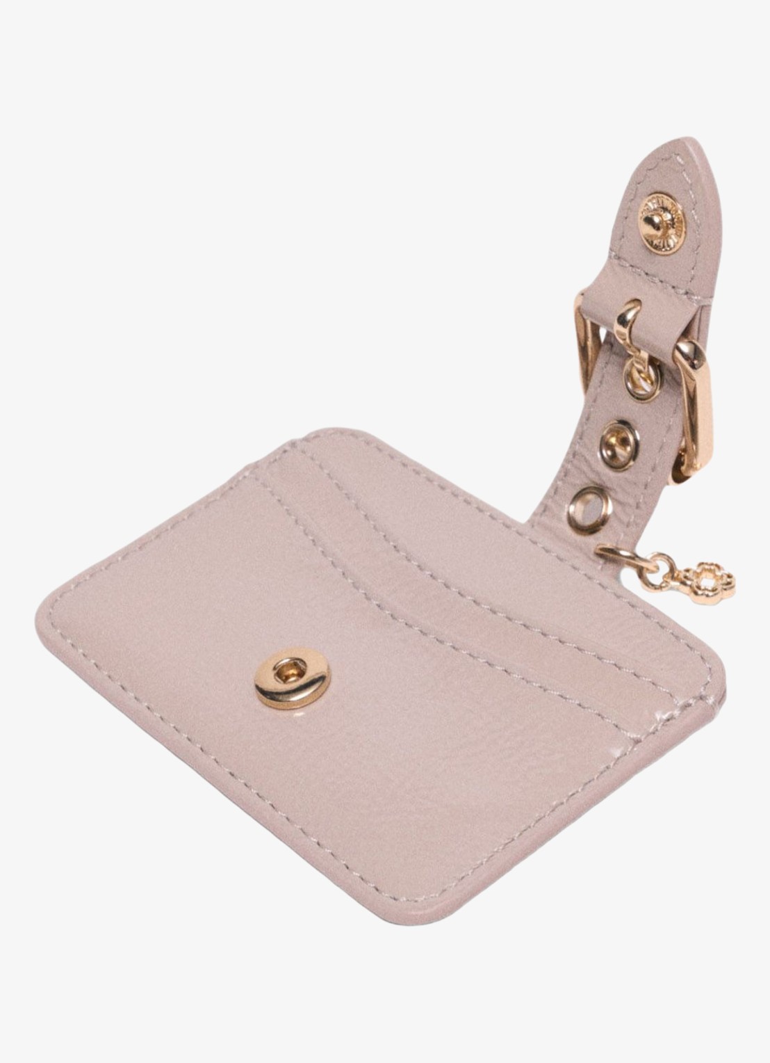 Maje Pasjeshouder van leer - detail 2 beige