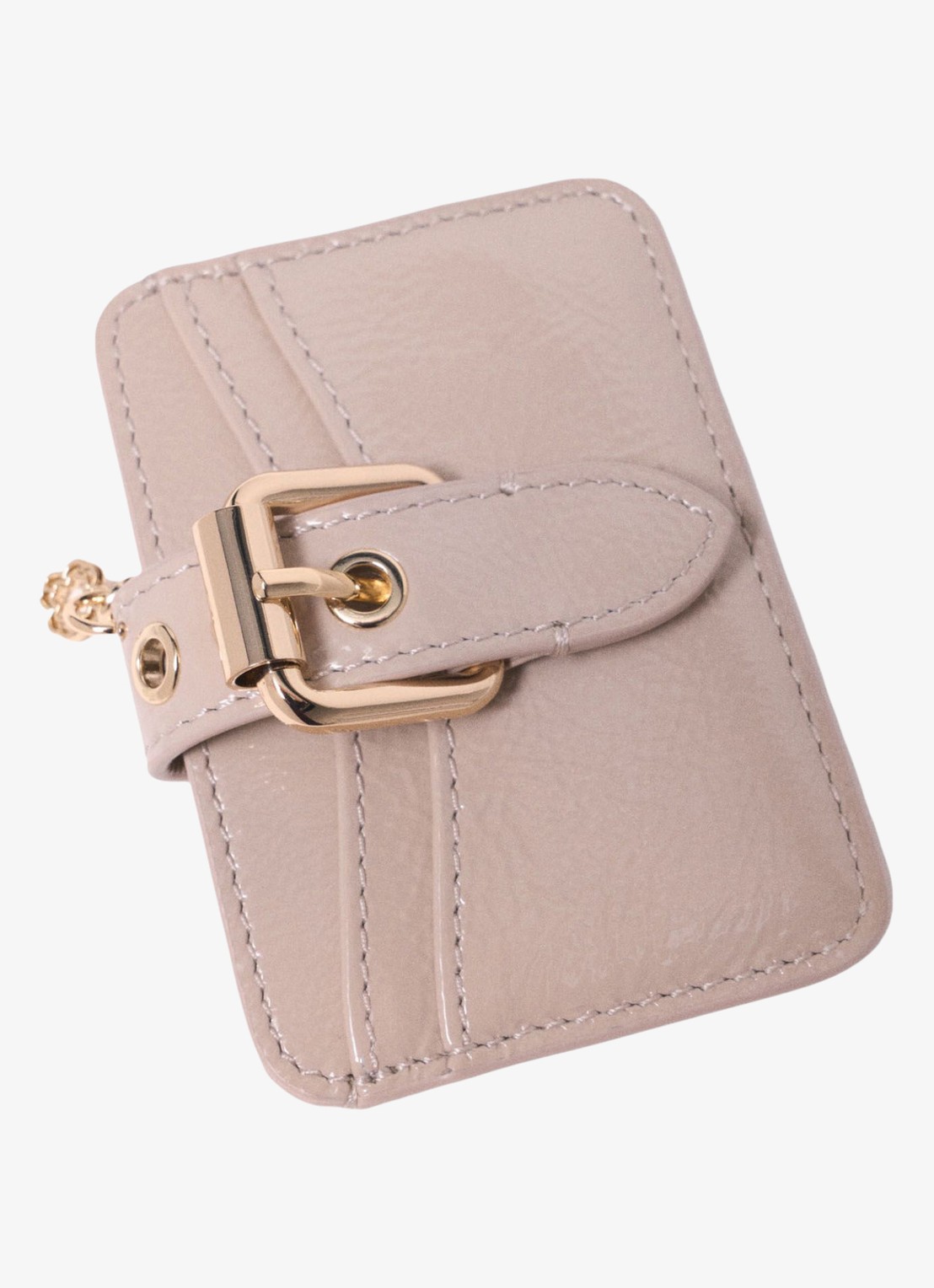 Maje Pasjeshouder van leer - voorkant 5 beige