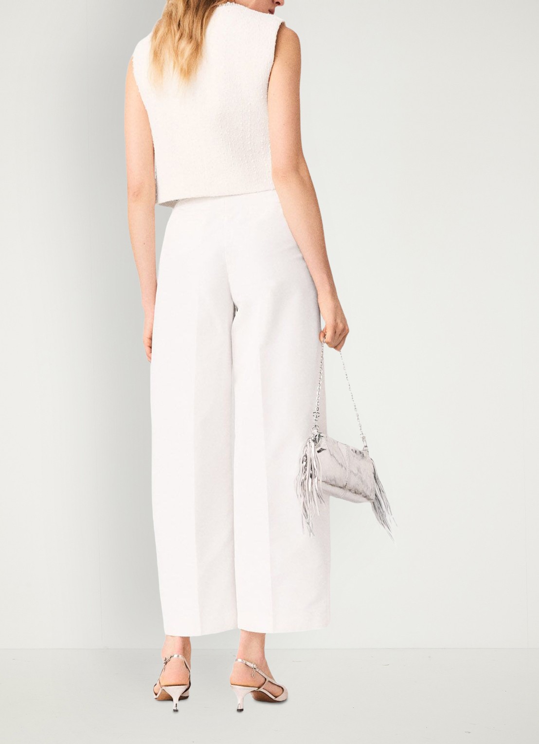 Maje Pistalace pantalon met steekzakken  - achterkant 6 wit