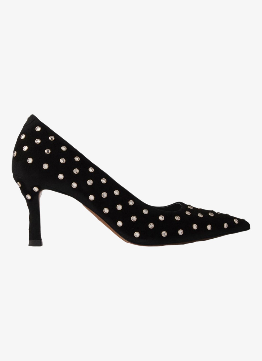 Maje Pump van geitenleer met studs - voorkant 5 jeans