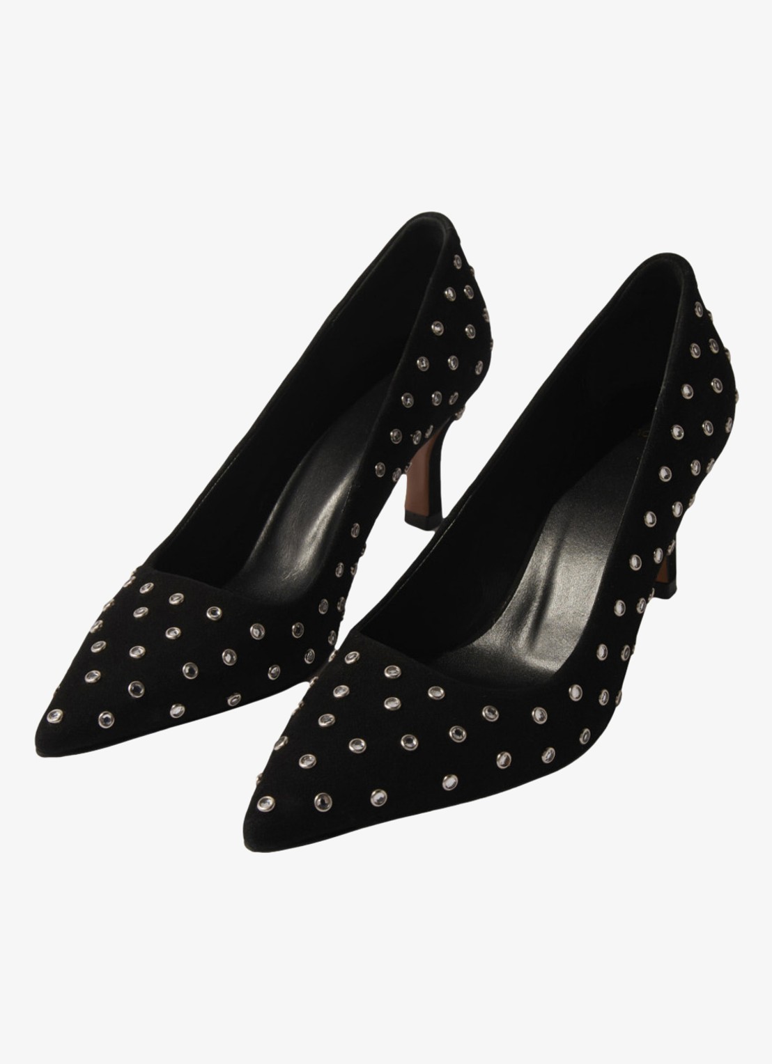 Maje Pump van geitenleer met studs - voorkant 6 jeans