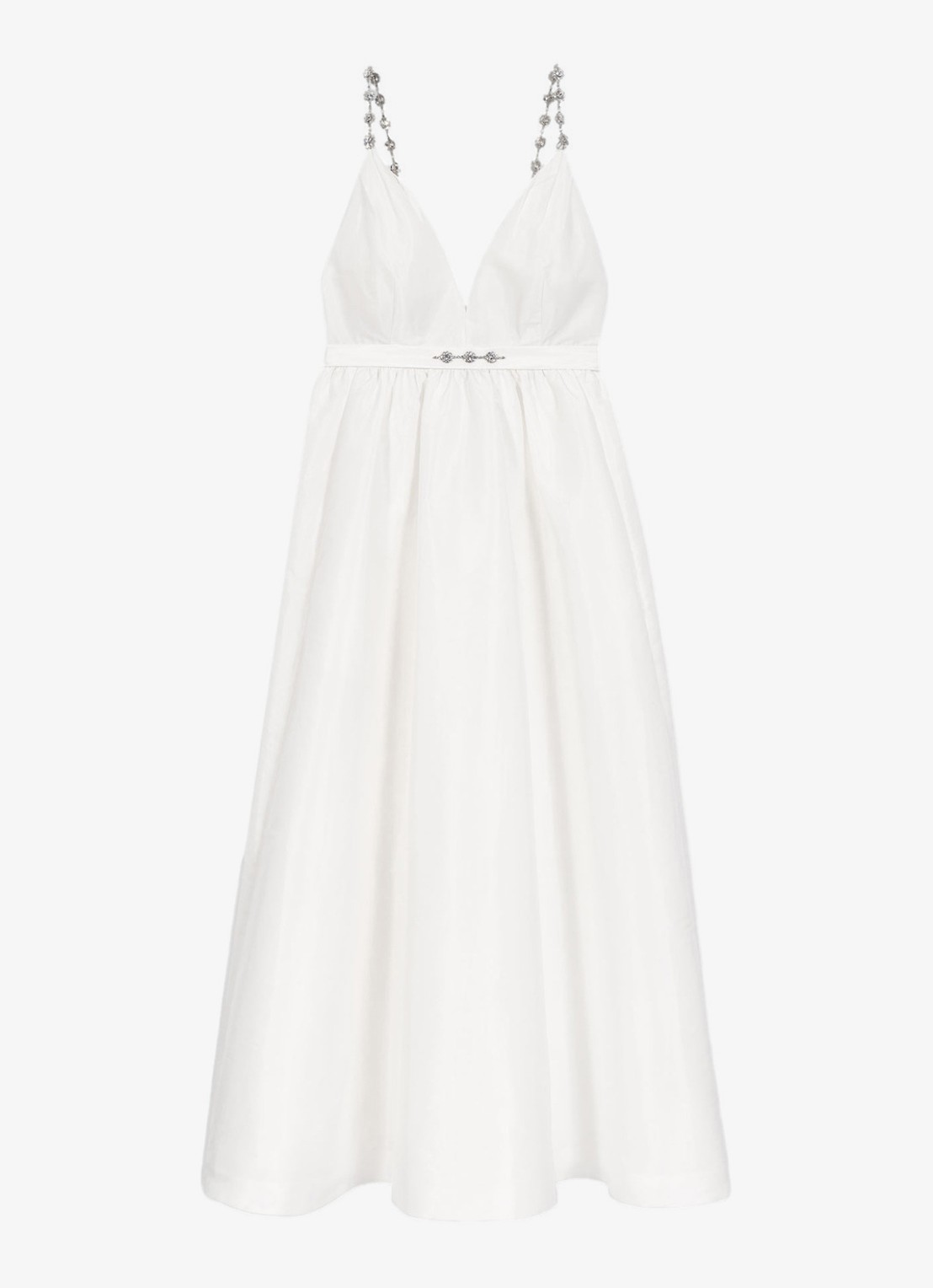 Maje Rapassa midi jurk met strass - voorkant 6 wit