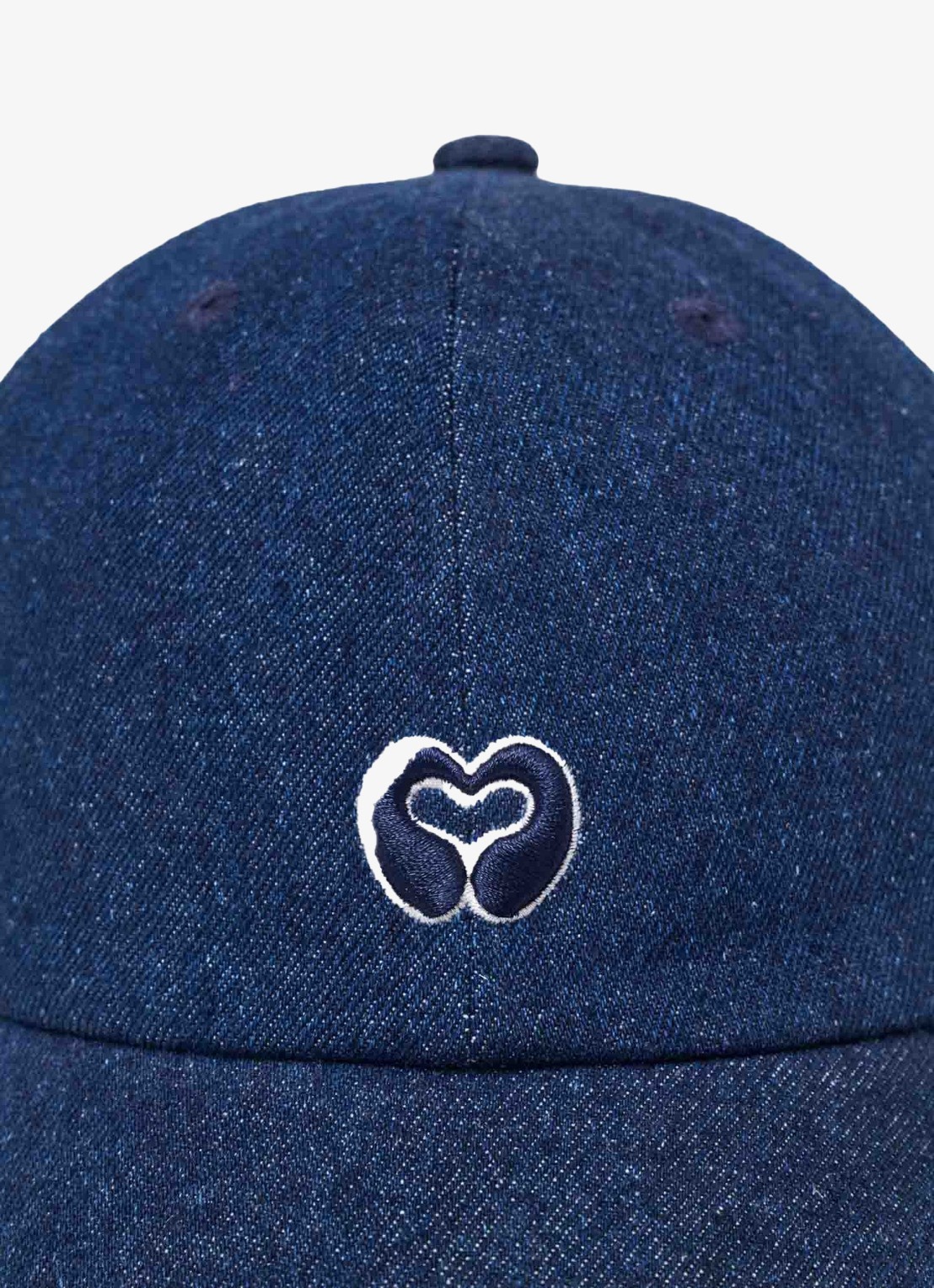Maje Raw denim pet met logo - detail 2 marineblauw