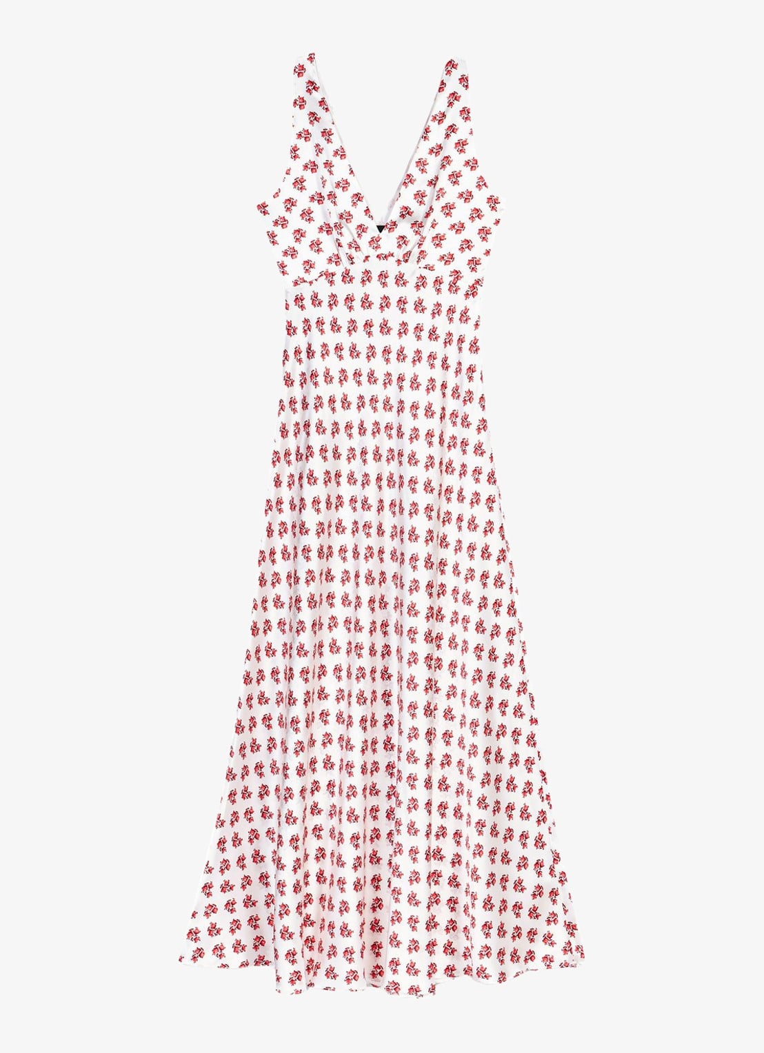 Maje Renisity midi jurk met print  - voorkant 8 rood